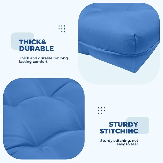 DANGHOOGY Wicker Chair Cushions, Waterproof Outdoor Loveseat Cushions