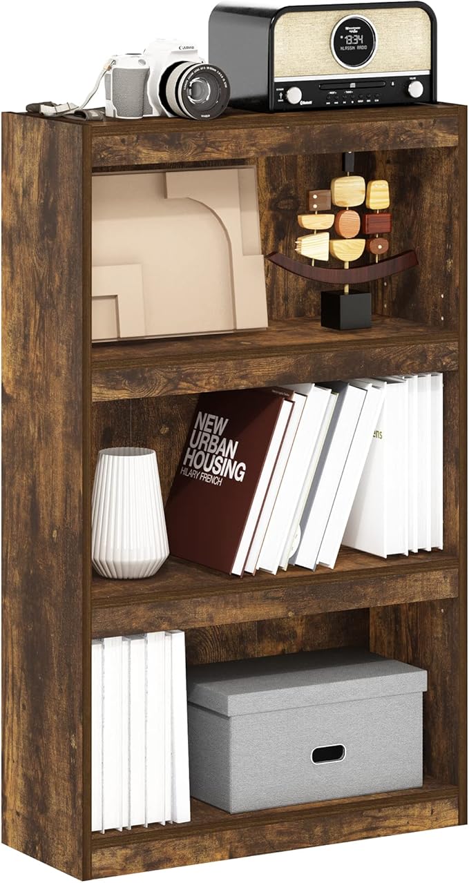 Furinno Jaya Book Shelf, 3-Tier Modern Bookshelf