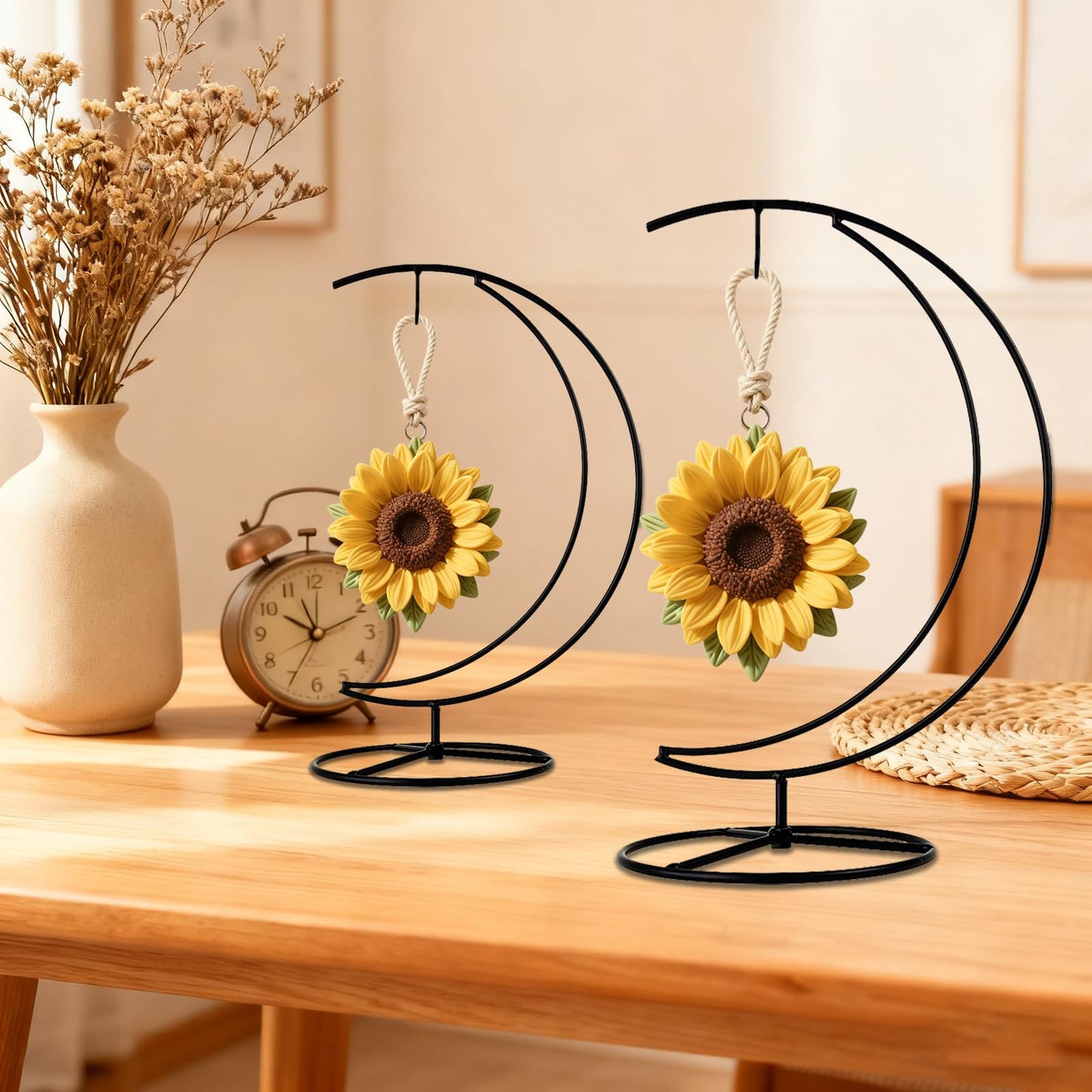 YY YEARCHY Ornament Display Stand Iron Pothook Stand for Hanging Globe Air Plant Terrarium, Witch Ball, Christmas Ornament and Home Wedding Decoration(10.63*4.88, 2PCS)