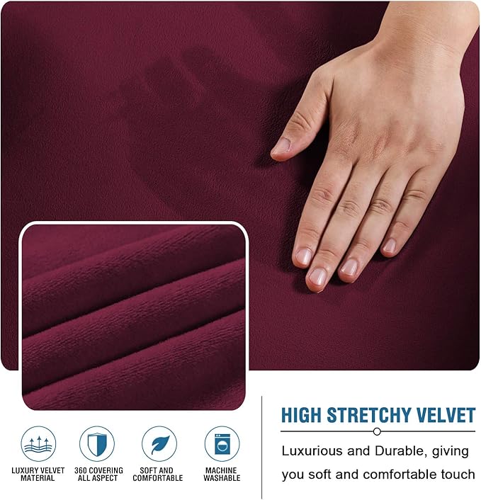 H.VERSAILTEX Real Velvet Futon Cover Armless Sofa Covers Sofa Bed Covers