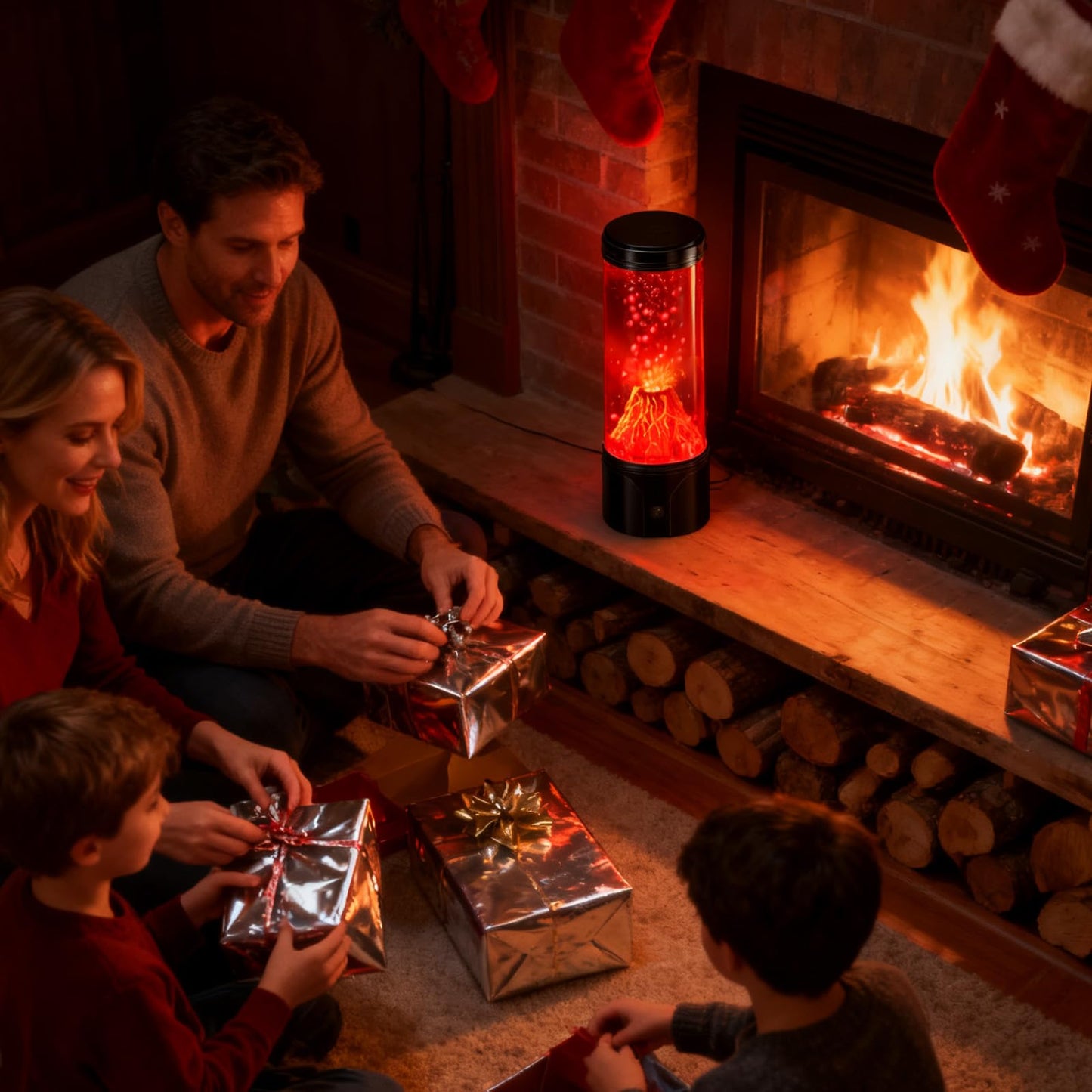 Volcano Lamp Science Kit, STEM Volcano Eruption Educational Kids Night Light USB/Battery Power, Christmas Gifts for Kids Adults,Leak-Proof Relaxing Sensory Light for Home Bedroom Decor (Gift Ready)