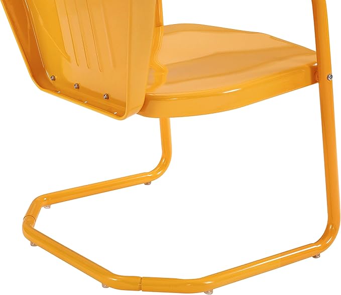 Crosley Furniture Griffith Outdoor Chair, Retro Metal Patio Chairs