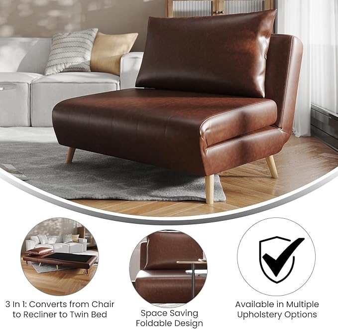 Flash Furniture Shaw Tri-Fold Convertible Sleeper Chair