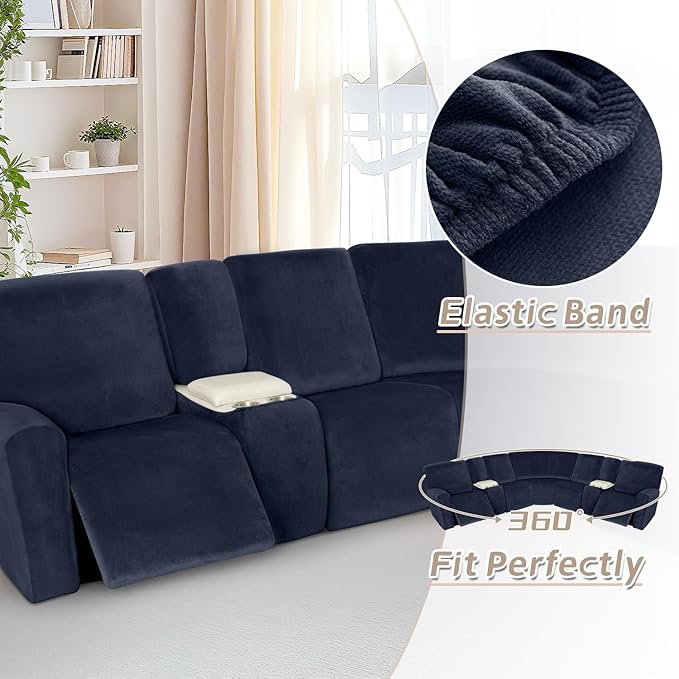 Arfntevss Sectional Recliner Couch Covers Velvet Washable Corner Sectional Sofa