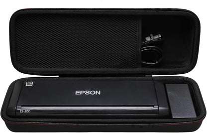 LTGEM Hard Case for Epson Workforce ES-200 / ES-300W / ES-300WR Portable Document Scanner - Travel Protective Carrying Storage Bag