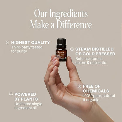 Cliganic Organic Essential Oils Set (Top 12, Pack of 2) - 100% Pure - Peppermint, Lavender, Eucalyptus, Tea Tree, Lemongrass, Rosemary, Frankincense, Orange, Lemon, Cassia, Cedarwood & Grapefruit