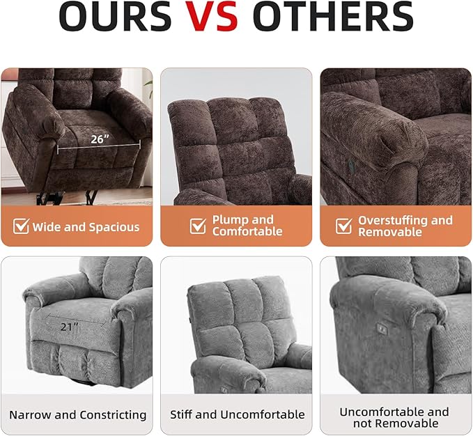 Oversized Power Lift Recliner Chair