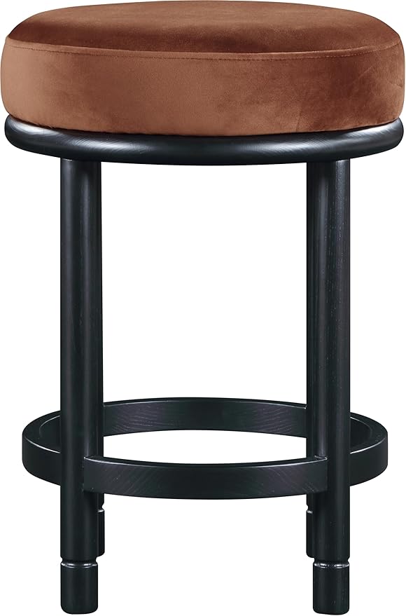 Meridian Furniture 977Cognac-C Monette Collection Art Deco Counter Stool