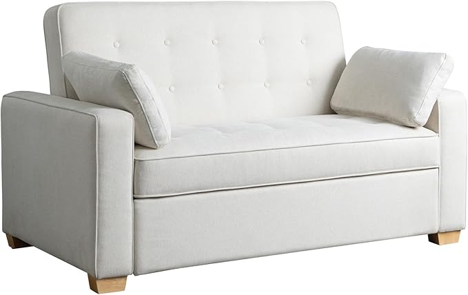 Serta Ainsley 66.5" Convertible Sleeper Loveseat, Full Size, Dreamcoil Comfort