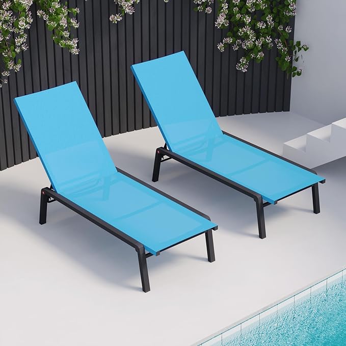 Patio Chaise Lounge Set of 2
