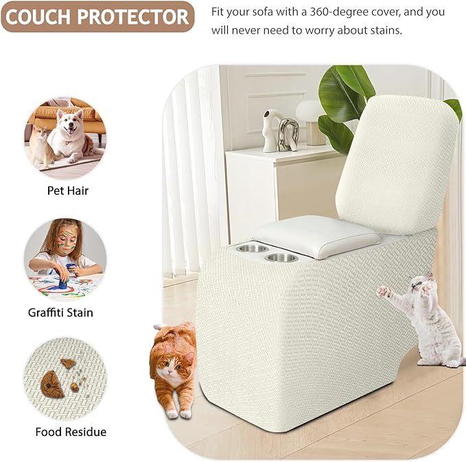 ALIECOM Recliner Sectional Couch Covers L Shape Stretch Corner Reclining
