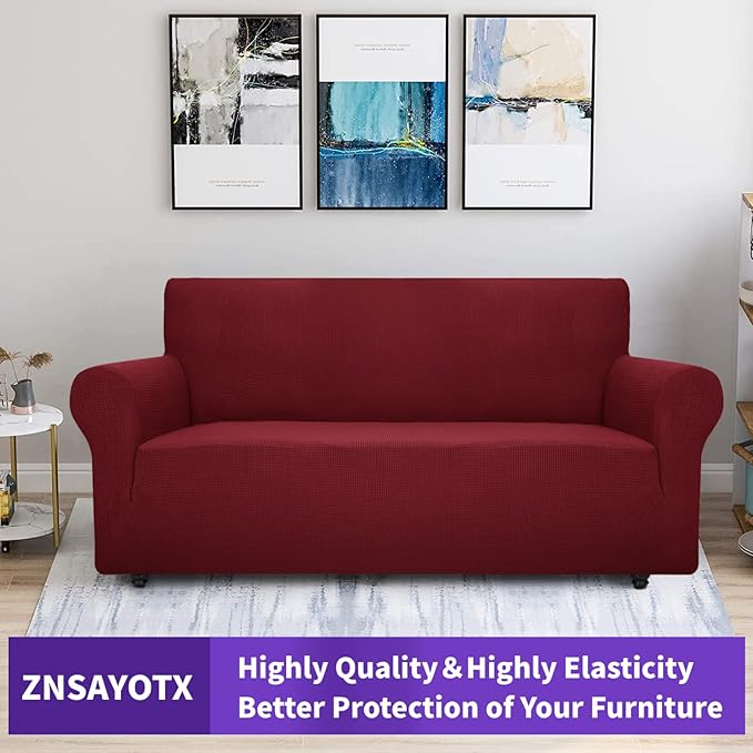 ZNSAYOTX Super Stretch Couch Cover Universal Sofa Covers