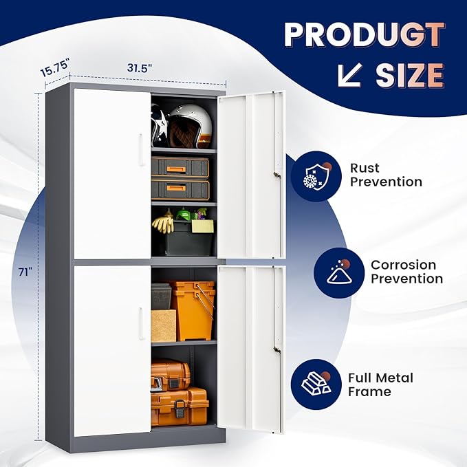 Yizosh Metal Storage Locking Cabinet