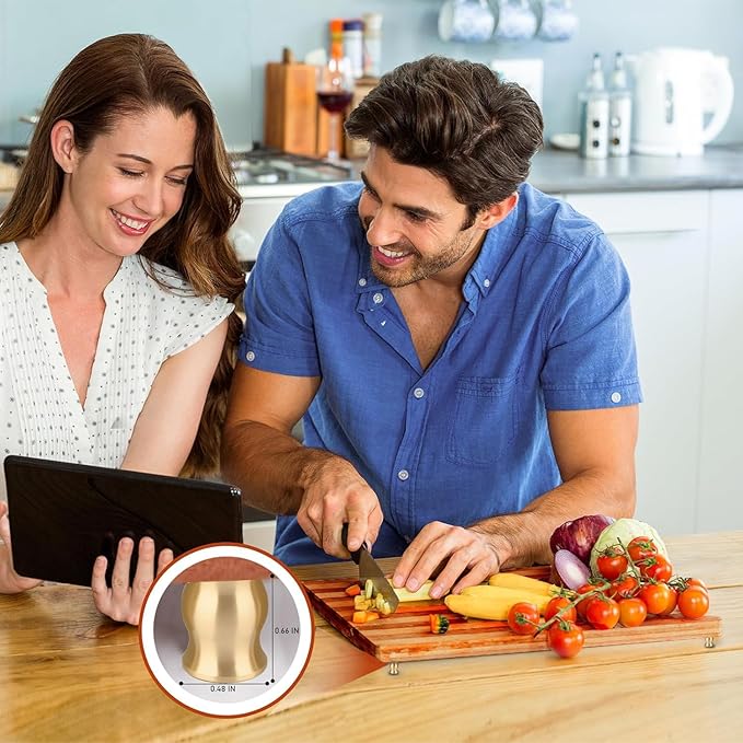 4 PCS Brass Cutting Board Feet