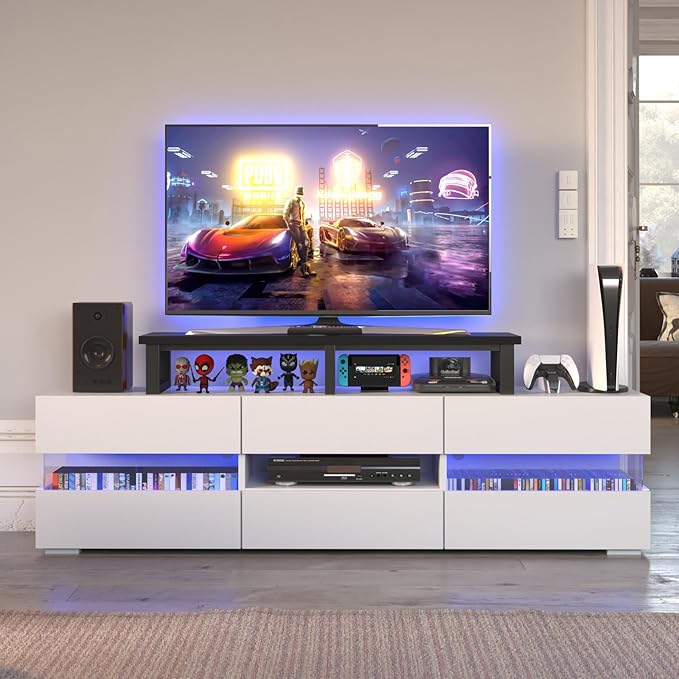 YAOHUOO 45" Large TV Riser for 32-60 inch TV, TV Riser Stand Shelf