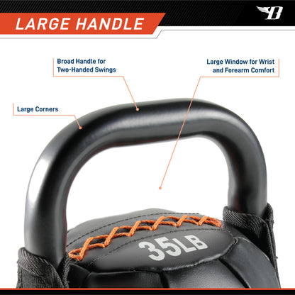 BIONIC BODY by Marcy Soft Kettlebell with Handle for Weightlifting, Conditioning, Strength and core Training