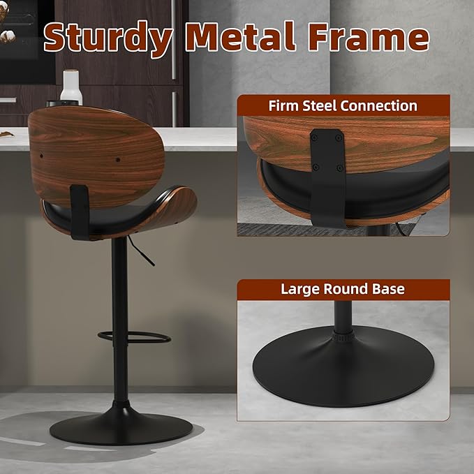 civama Bar Stools 1 PC for Kitchen Counter, Adjustable Bar Height Chairs