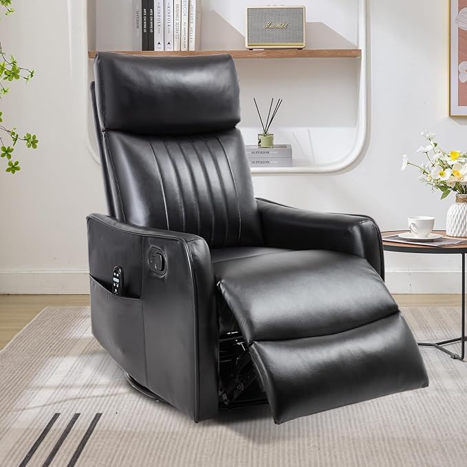 Trustyue Swivel Rocker Recliner Chair, 360° Swivel Recliner