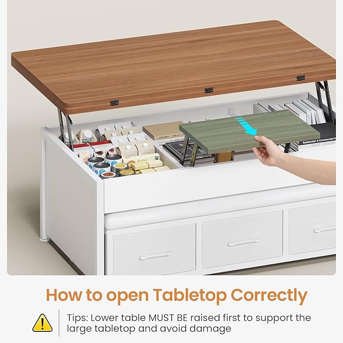 Itaar Lift Top Coffee Table Set, Center Table