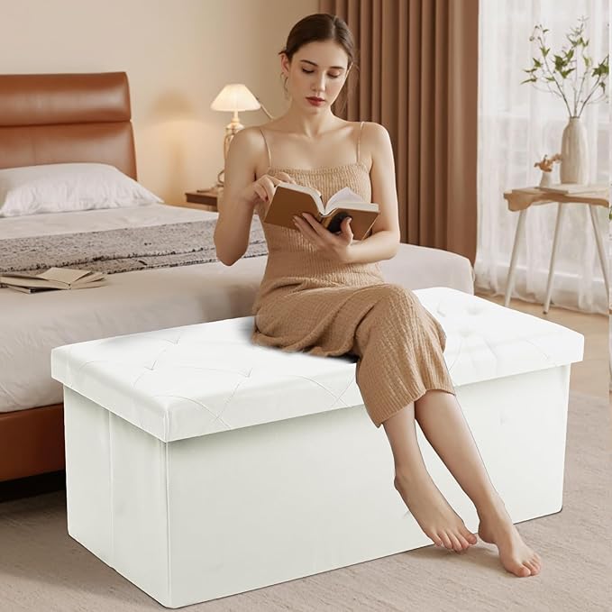 Sweetcrispy 43 Inches Folding Ottoman