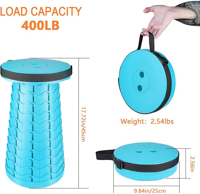 Boreeman Upgraded Folding Stool Lightweight Yet More Sturdy