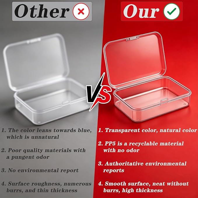 Clear Plastic Playing Card Boxes Snaps Closed Poker Gaming Playing Card Deck Cases Holder Plastic Storage Box Clear Trading Card Box Card Storage Organizer for Bank Business Card (24Pcs)