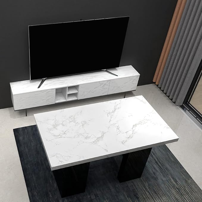 practicalWs Marble Paper Granite Gray/White Roll Kitchen Countertop Cabinet