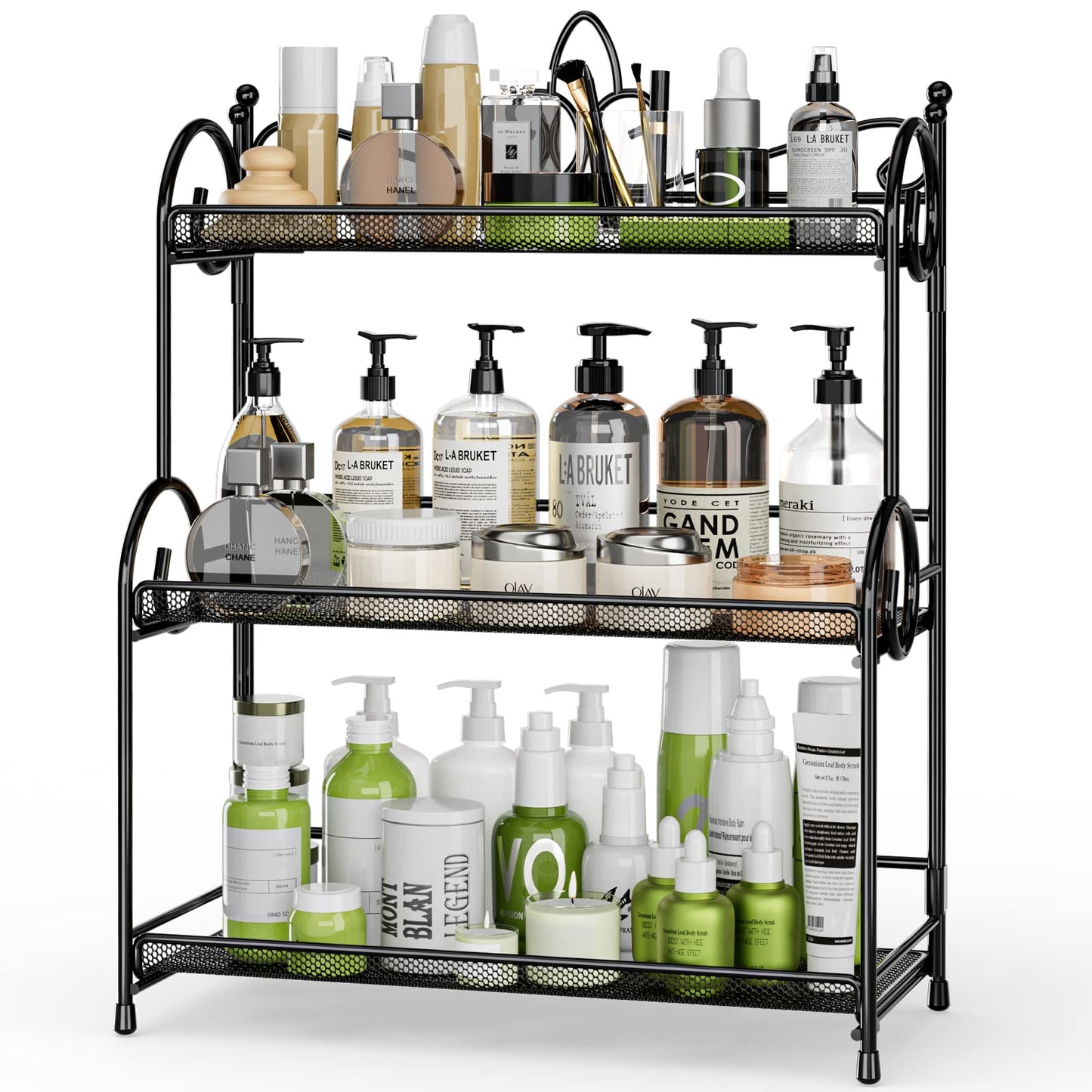 EKNITEY Bathroom Counter Organizer - 3 Tier Spice Rack(No Assembly)