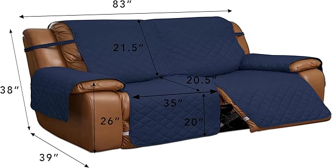 Easy-Going Oversized Loveseat Recliner Cover, Reversible Couch Cover
