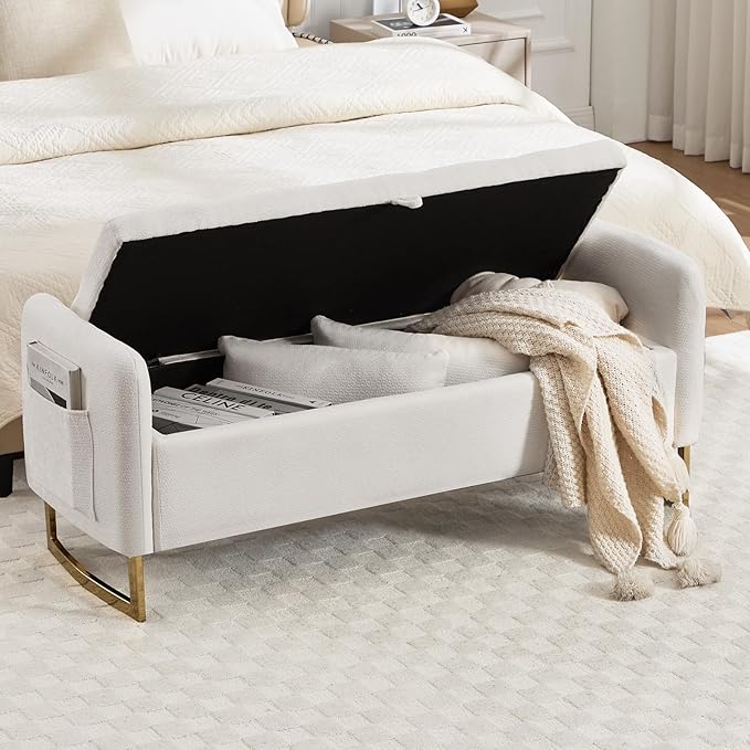 48" End of Bed Bench, Modern Storage Benches