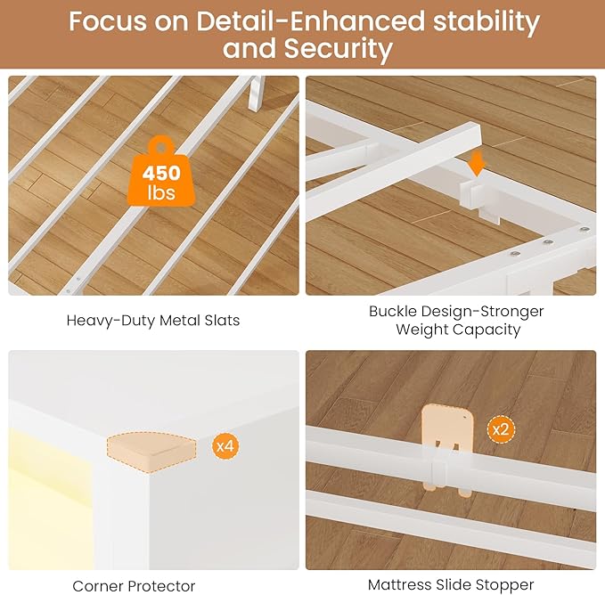 DICTAC Twin Corner Bed Frame