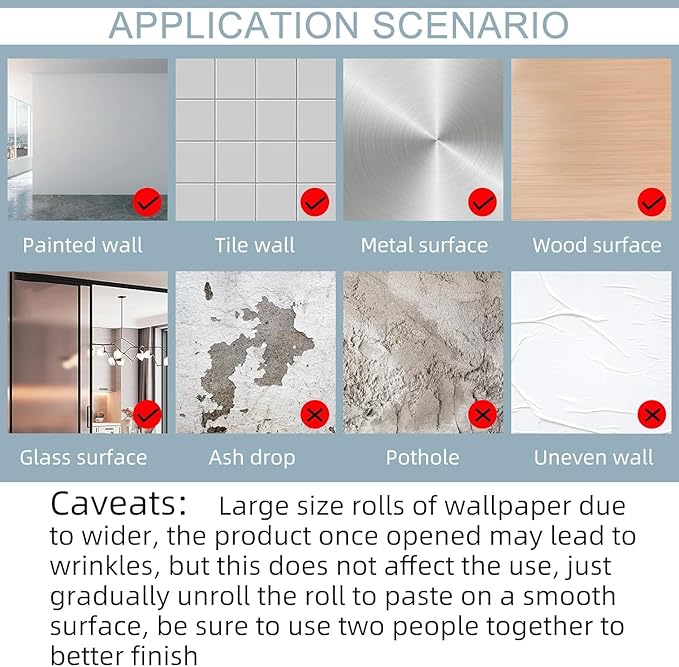 practicalWs Marble Wallpaper Granite White and Grey Paper Roll 23.6" x 118"