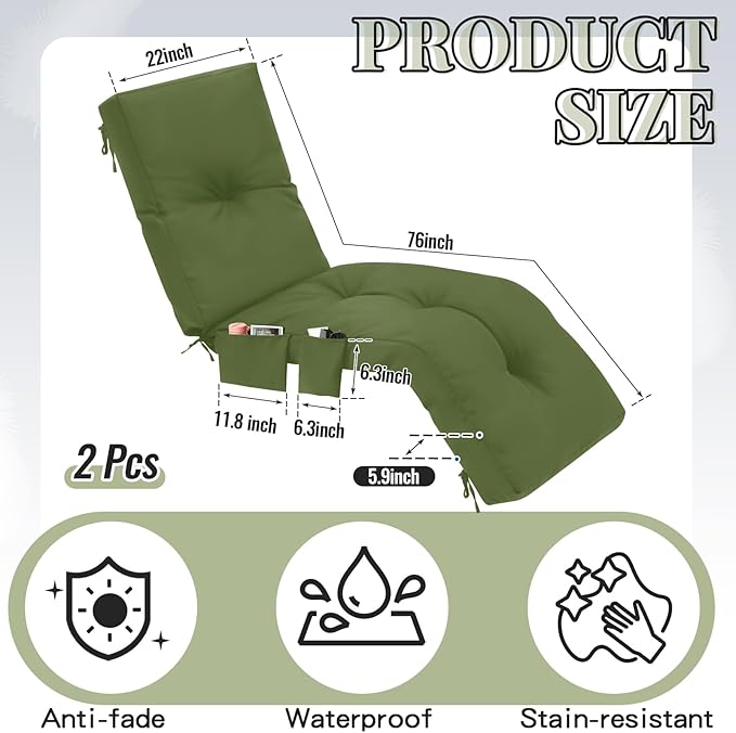 Outdoor Chaise Lounge Cushions