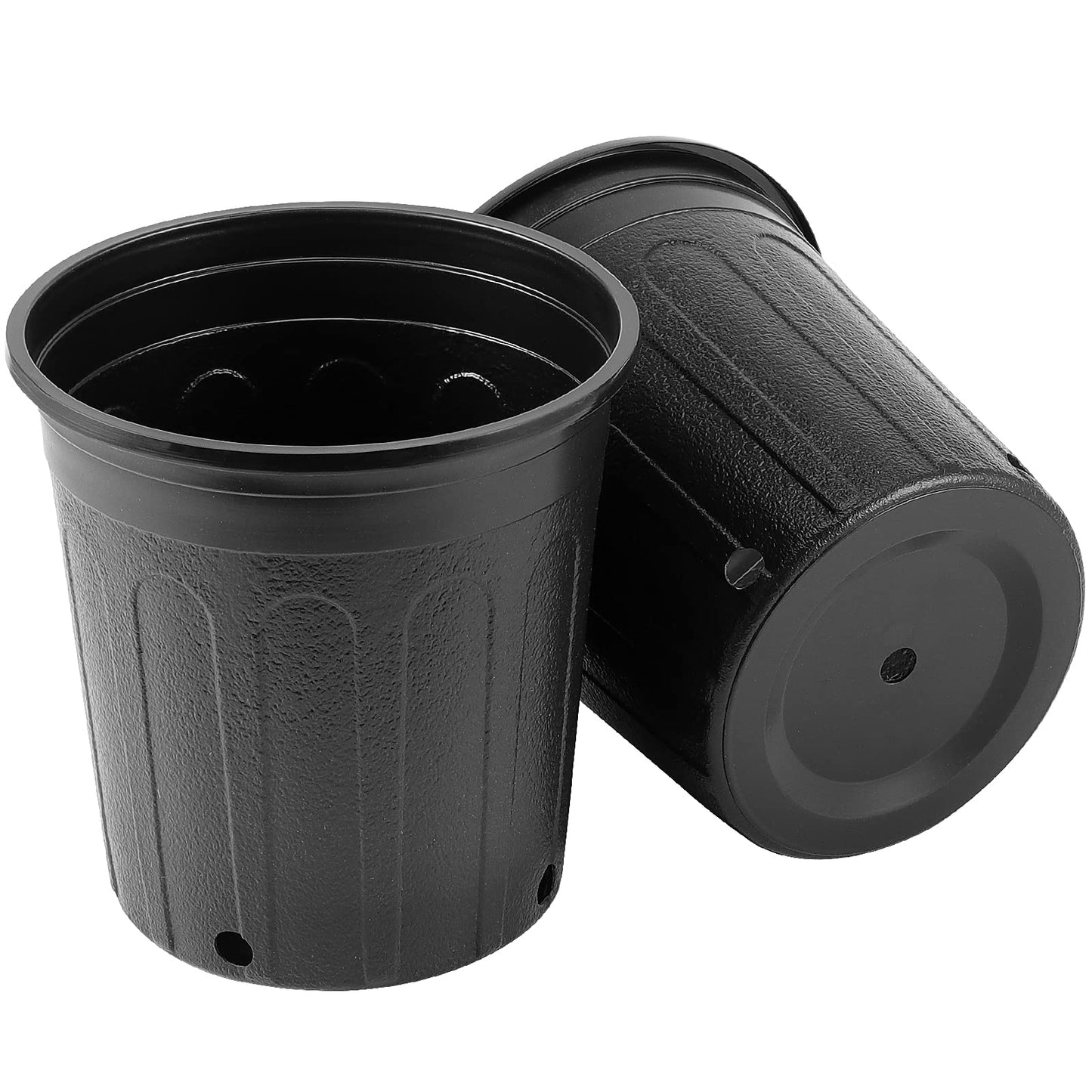 HAKZEON 25 Packs 1 Gallon Nursery Trade Pots, Black Plastic Plant Nursery Pots Round Planter Nursery Pot for Plants Flowers, Succulents, Vegetables, Seedling