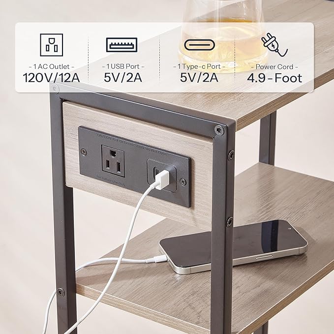 HOOBRO 15.7" Narrow Console Table