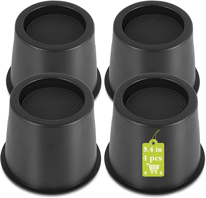 4 Pack Furniture Risers 4 Inch, Bed Risers Heavy Duty