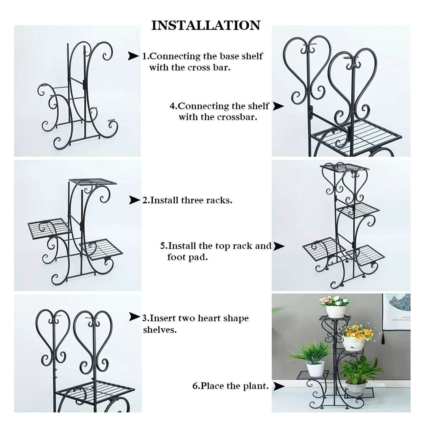 iumLeap Flower Stand Tricycle Plant Stand Flower Pot Cart Bicycle Holder Rack for Home Garden Patio Plant Stand