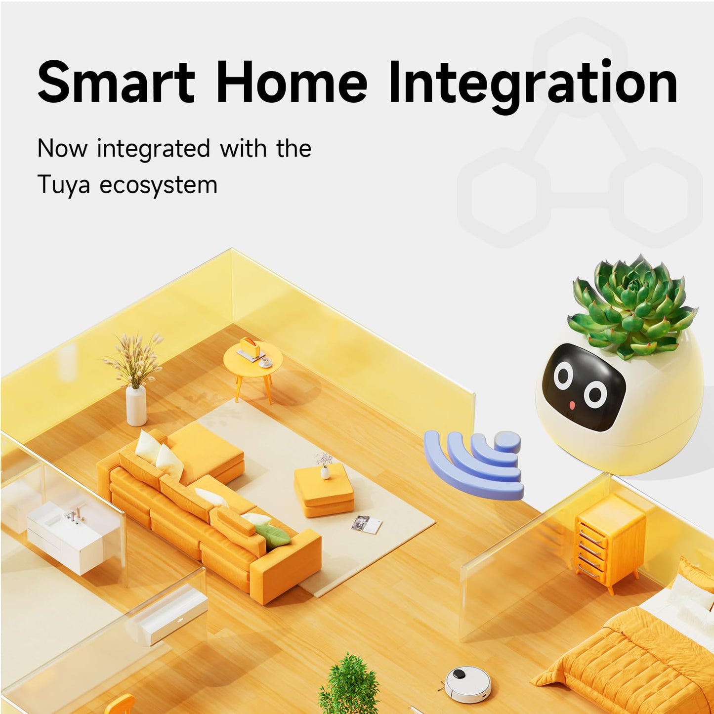PLANTSIO Smart pet Planter Robot Guidance on Plant Care with Emojis, Adorable Plant Companion with Rich Gesture Interaction, Neat Desk Setup Gift (Green)