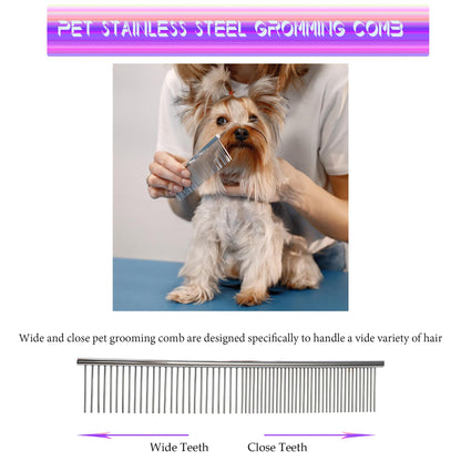 Grooming Scissors for Dogs at Home, Fcysy Professional Pet Grooming Kit Tijeras Para Cortar Pelo De Perros, Cat Grooming Scissors Curved Blending Shears Set for Pet Dog Cat Puppy