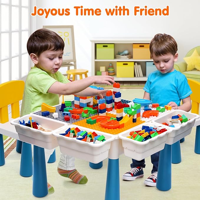 Arscniek Toddlers Activity Table 7 in 1 Kids Activity Tables and Chair Set