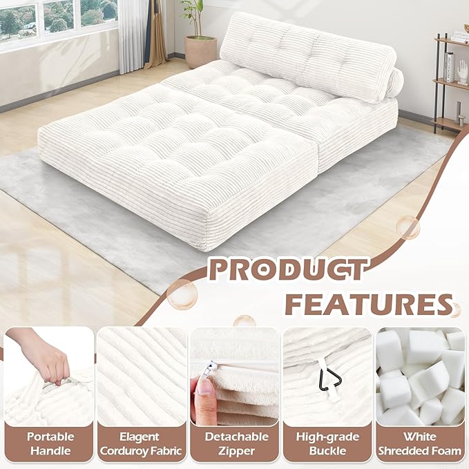 Folding Sofa Bed, Convertible Sleeper Chair