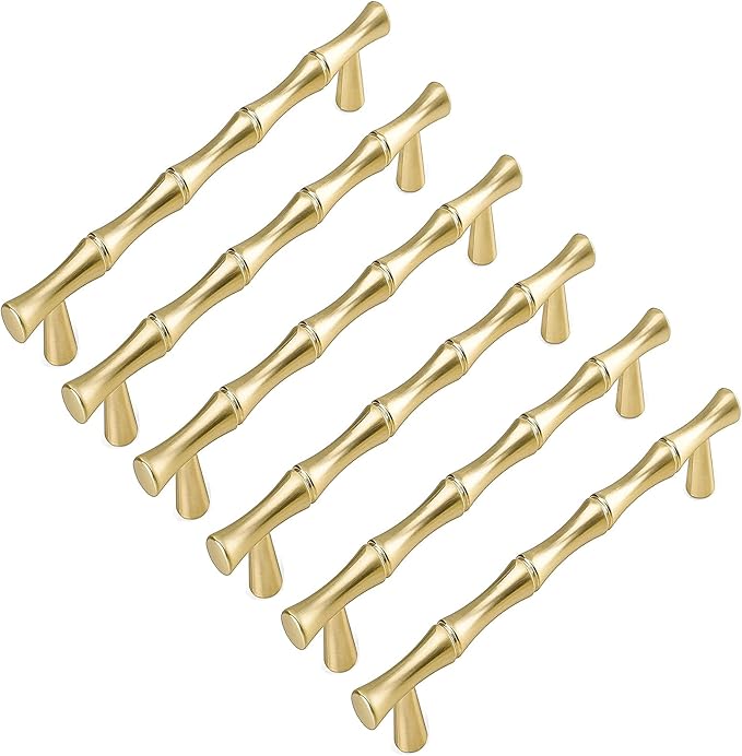 6Pcs Bamboo Shape Cabinet Knobs Handles pulls