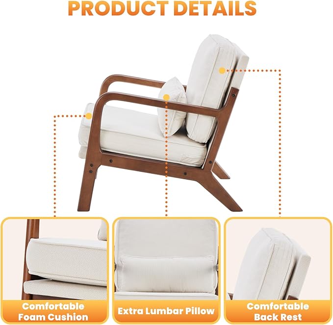 DUMOS Accent Chair Mid Century Modern Chair