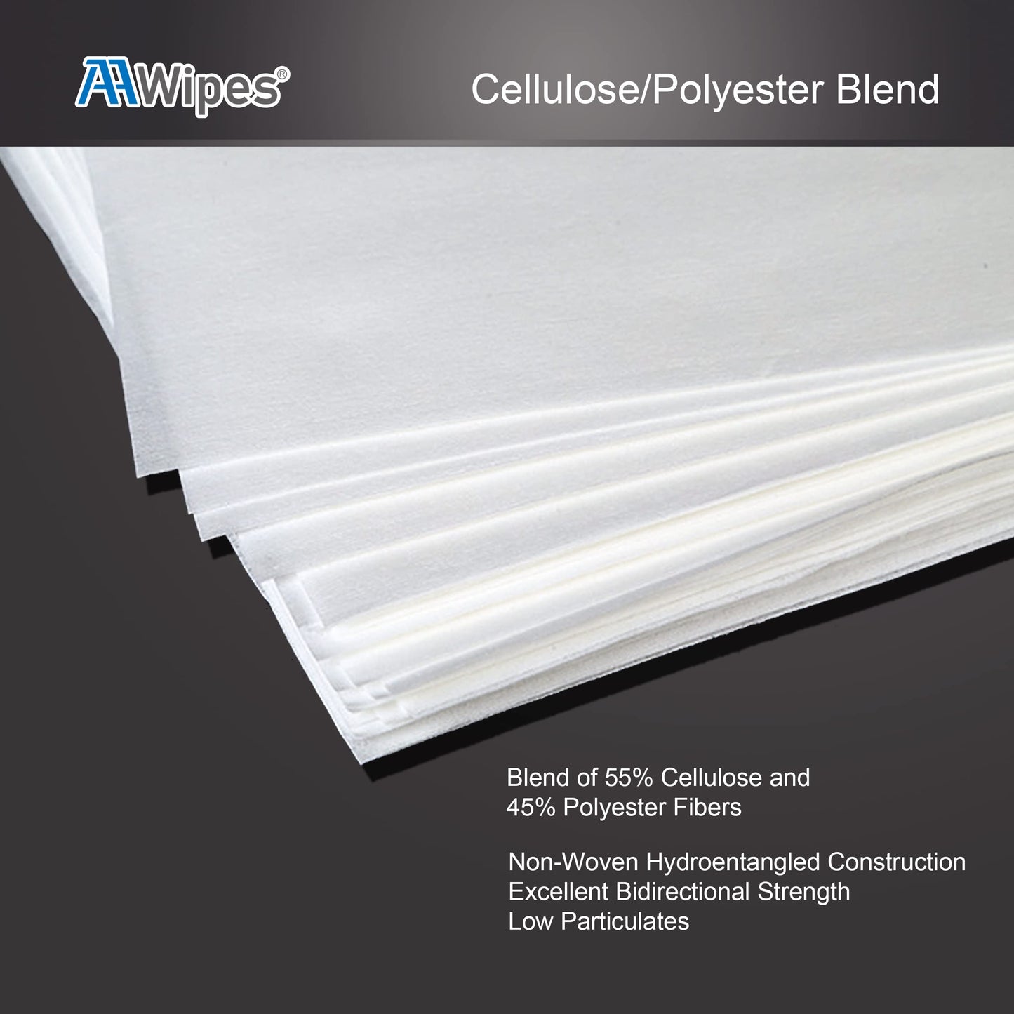 AAwipes Cleanroom Wipes 6" x 6" (Bag of 300 Pcs, Grade A, 68 GSM) Lint Free Wipes Cellulose/Polyester Wipers for Lab, Electronics, Pharmaceutics, Electronics, Printing, Semiconductor etc. (NW06806)