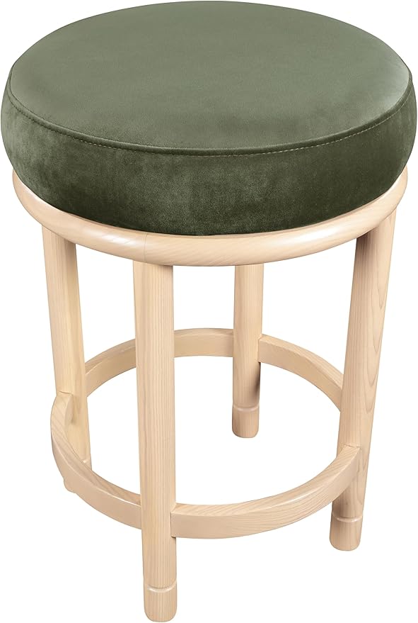 Meridian Furniture 976Green-C Monette Collection Art Deco Counter Stool