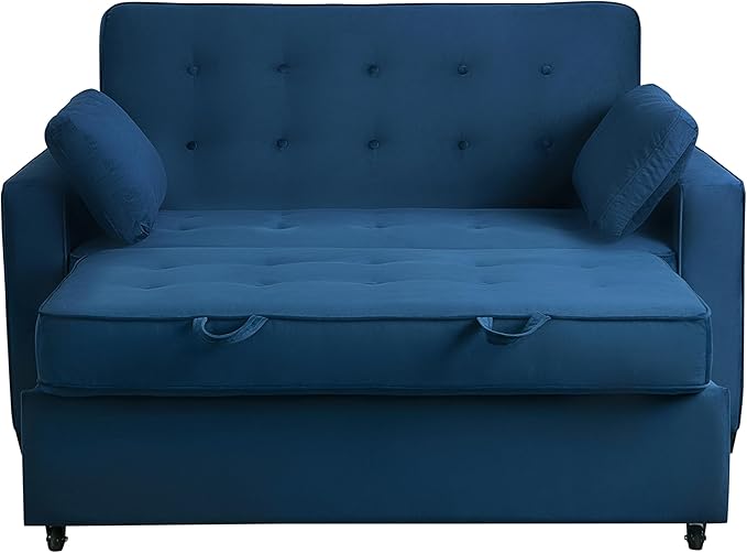 Serta Ainsley 66.5" Convertible Sleeper Loveseat, Full Size, Dreamcoil Comfort