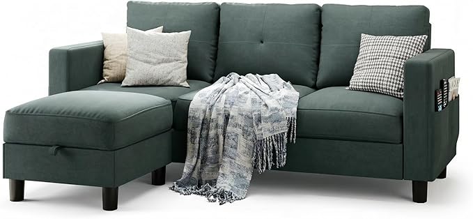 SUNLEI Convertible L-Shaped Sectional Couches