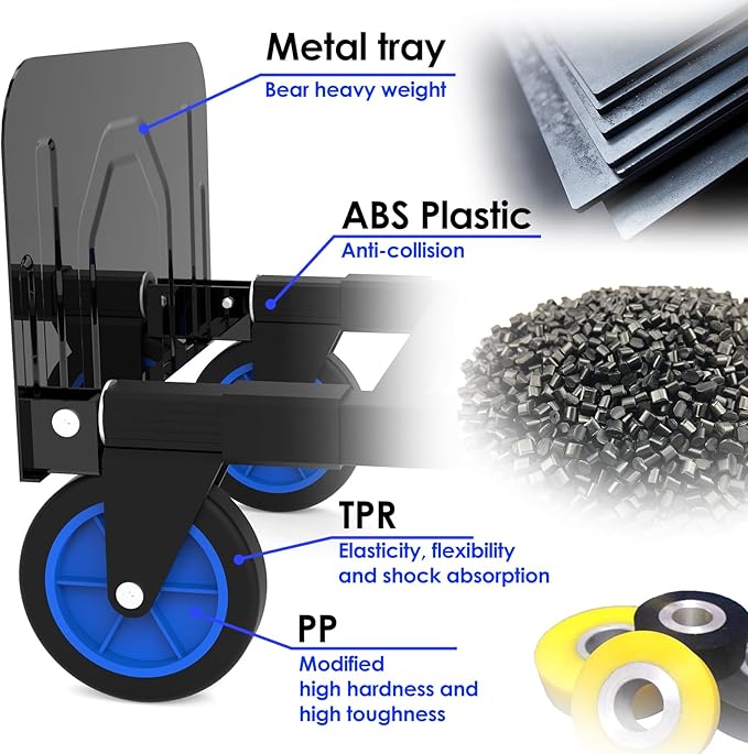 Black Convertible Hand Truck Dolly Cart