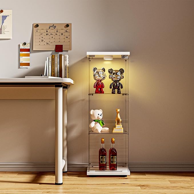 FANYUSHOW 3-Shelf Glass Display Cabinet