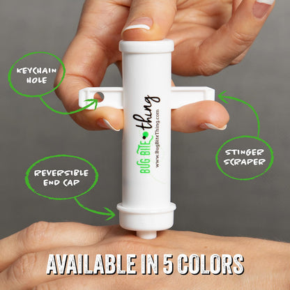 BUG BITE THING Suction Tool - Bug Bites and Bee/Wasp Stings, Natural Insect Bite Relief, Chemical Free - White/Single